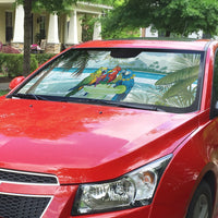 Wish You A Merry Martini Christmas Auto Sun Shade Cocktail Parrot-dise