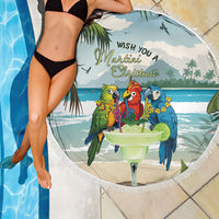 Wish You A Merry Martini Christmas Beach Blanket Cocktail Parrot-dise