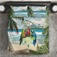 Wish You A Merry Martini Christmas Bedding Set Cocktail Parrot-dise