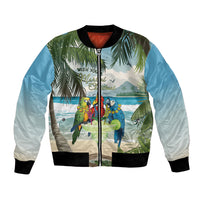 Wish You A Merry Martini Christmas Bomber Jacket Cocktail Parrot-dise LT7 Unisex Multicolor - Polynesian Pride