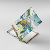 Wish You A Merry Martini Christmas Canvas Wall Art Cocktail Parrot-dise LT7 With Frame Multicolor - Polynesian Pride