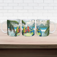 Wish You A Merry Martini Christmas Ceramic Mug Cocktail Parrot-dise LT7 - Polynesian Pride