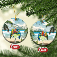 Wish You A Merry Martini Christmas Ceramic Ornament Cocktail Parrot-dise