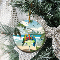 Wish You A Merry Martini Christmas Ceramic Ornament Cocktail Parrot-dise