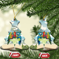 Wish You A Merry Martini Christmas Ceramic Ornament Cocktail Parrot-dise