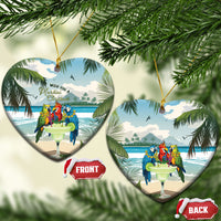 Wish You A Merry Martini Christmas Ceramic Ornament Cocktail Parrot-dise