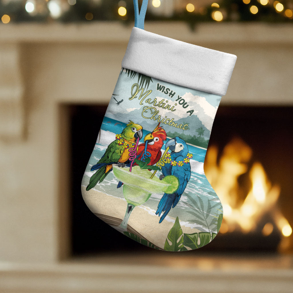 Wish You A Merry Martini Christmas Stocking Cocktail Parrot-dise LT7 Set of 2 Multicolor - Polynesian Pride