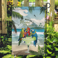 Wish You A Merry Martini Christmas Garden Flag Cocktail Parrot-dise