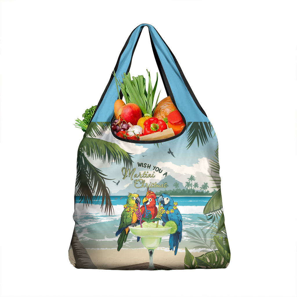 Wish You A Merry Martini Christmas Grocery Bag Cocktail Parrot-dise LT7 1-pack One Size Multicolor - Polynesian Pride