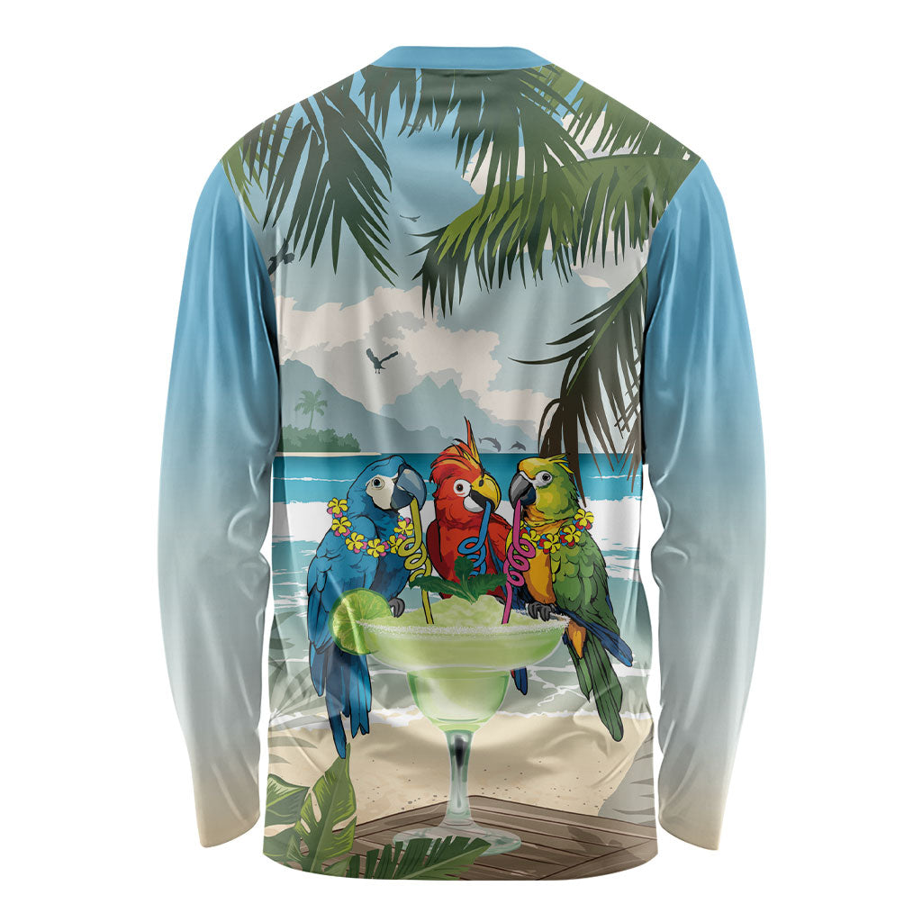 Wish You A Merry Martini Christmas Long Sleeve Shirt Cocktail Parrot-dise LT7 - Polynesian Pride