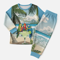 Wish You A Merry Martini Christmas Pajama Set Cocktail Parrot-dise LT7 Men Multicolor - Polynesian Pride