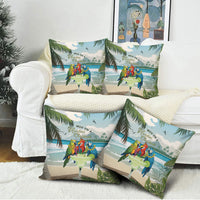 Wish You A Merry Martini Christmas Pillow Cover Cocktail Parrot-dise LT7 - Polynesian Pride
