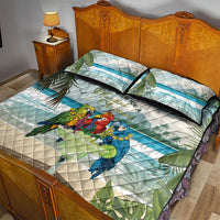 Wish You A Merry Martini Christmas Quilt Bed Set Cocktail Parrot-dise LT7 - Polynesian Pride