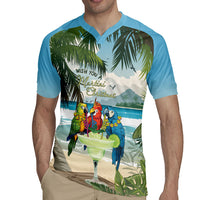 Wish You A Merry Martini Christmas Rugby Jersey Cocktail Parrot-dise