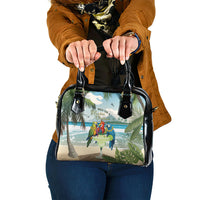 Wish You A Merry Martini Christmas Shoulder Handbag Cocktail Parrot-dise