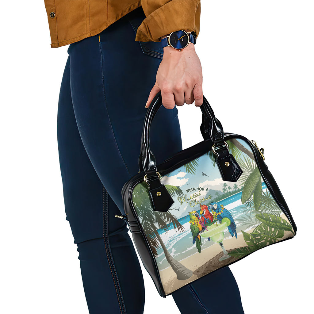 Wish You A Merry Martini Christmas Shoulder Handbag Cocktail Parrot-dise