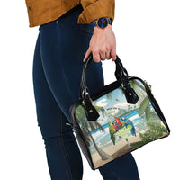 Wish You A Merry Martini Christmas Shoulder Handbag Cocktail Parrot-dise