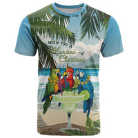 Wish You A Merry Martini Christmas T Shirt Cocktail Parrot-dise LT7 Multicolor - Polynesian Pride