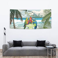 Wish You A Merry Martini Christmas Tapestry Cocktail Parrot-dise