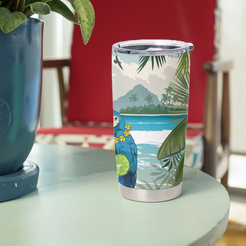 Wish You A Merry Martini Christmas Tumbler Cup Cocktail Parrot-dise