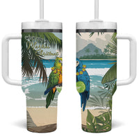 Wish You A Merry Martini Christmas Tumbler With Handle Cocktail Parrot-dise
