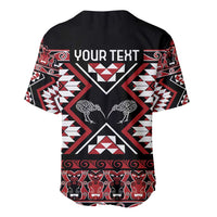 Personalised Taniko Motifs Aotearoa Baseball Jersey Waitangi Kowhaiwhai Kiwi LT7 - Polynesian Pride