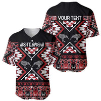 Personalised Taniko Motifs Aotearoa Baseball Jersey Waitangi Kowhaiwhai Kiwi LT7 - Polynesian Pride