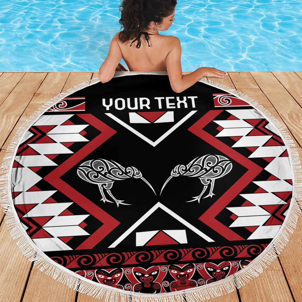 Personalised Taniko Motifs Aotearoa Beach Blanket Waitangi Kowhaiwhai Kiwi LT7 - Polynesian Pride