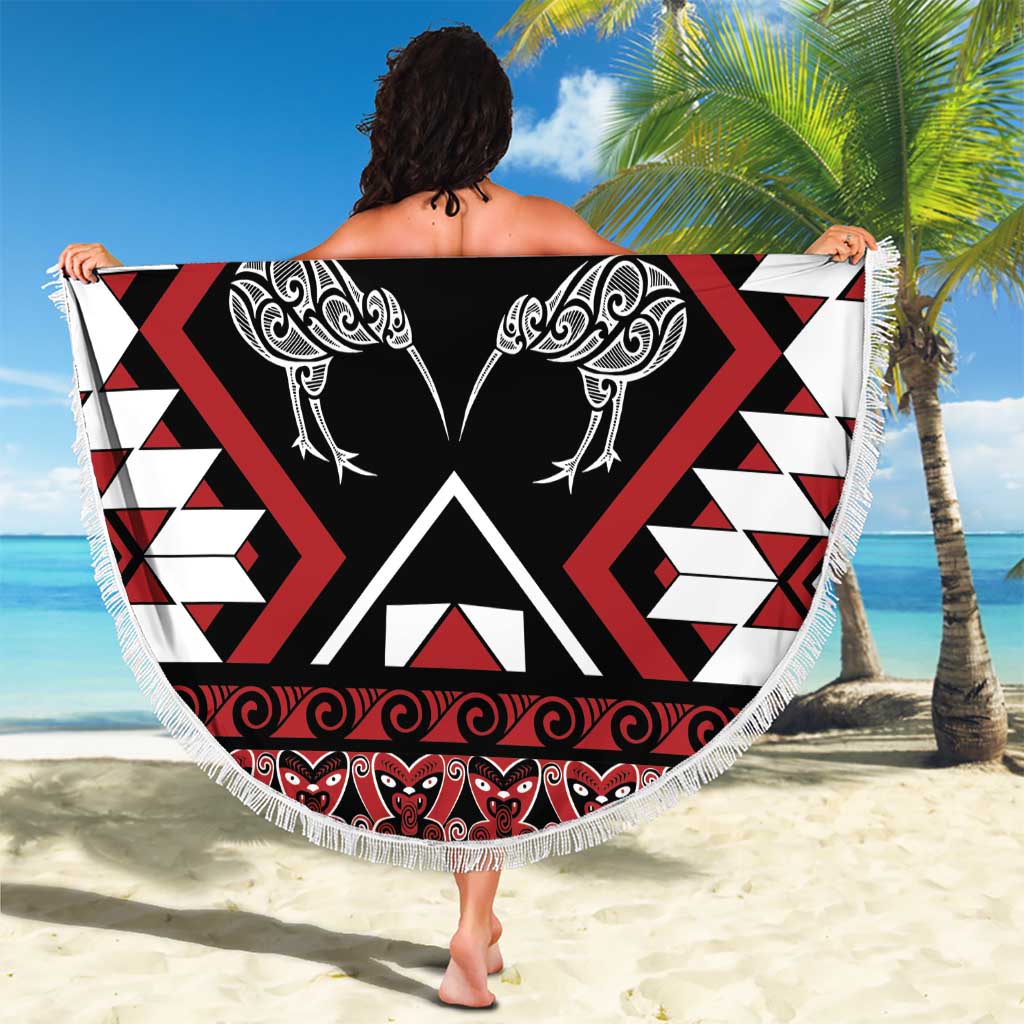 Personalised Taniko Motifs Aotearoa Beach Blanket Waitangi Kowhaiwhai Kiwi LT7 - Polynesian Pride