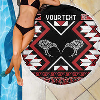 Personalised Taniko Motifs Aotearoa Beach Blanket Waitangi Kowhaiwhai Kiwi LT7 - Polynesian Pride