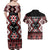 Personalised Taniko Motifs Aotearoa Couples Matching Off Shoulder Maxi Dress and Hawaiian Shirt Waitangi Kowhaiwhai Kiwi