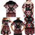 Personalised Taniko Motifs Aotearoa Family Matching Off Shoulder Maxi Dress and Hawaiian Shirt Waitangi Kowhaiwhai Kiwi