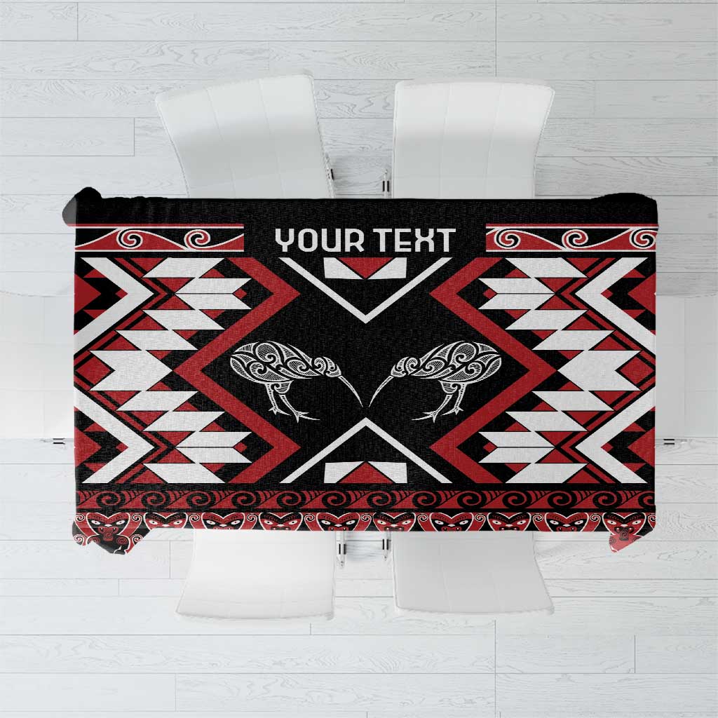 Personalised Taniko Motifs Aotearoa Tablecloth Waitangi Kowhaiwhai Kiwi