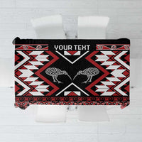 Personalised Taniko Motifs Aotearoa Tablecloth Waitangi Kowhaiwhai Kiwi LT7 Red - Polynesian Pride