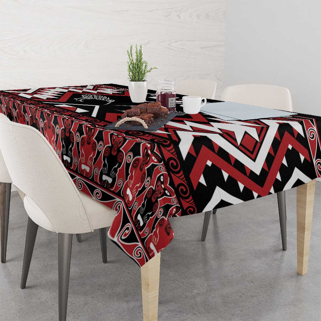 Personalised Taniko Motifs Aotearoa Tablecloth Waitangi Kowhaiwhai Kiwi LT7 - Polynesian Pride