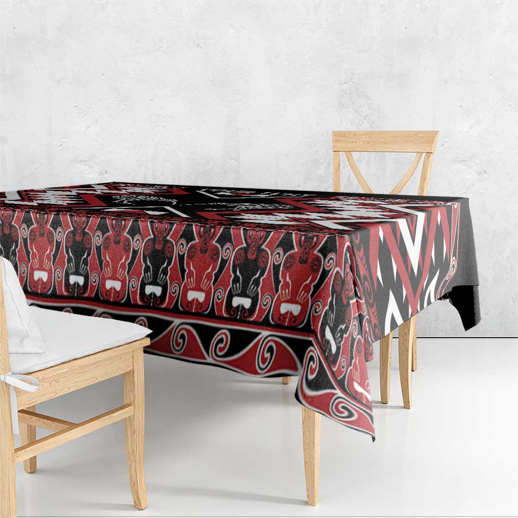 Personalised Taniko Motifs Aotearoa Tablecloth Waitangi Kowhaiwhai Kiwi LT7 - Polynesian Pride