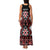 Personalised Aotearoa Waitangi Family Matching Tank Maxi Dress and Hawaiian Shirt Taniko Motifs - Mania Gecko