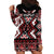 Personalised Aotearoa Waitangi Hoodie Dress Taniko Motifs - Mania Gecko