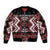 Personalised Aotearoa Waitangi Sleeve Zip Bomber Jacket Taniko Motifs - Mania Gecko