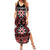 Personalised Aotearoa Waitangi Summer Maxi Dress Taniko Motifs - Mania Gecko