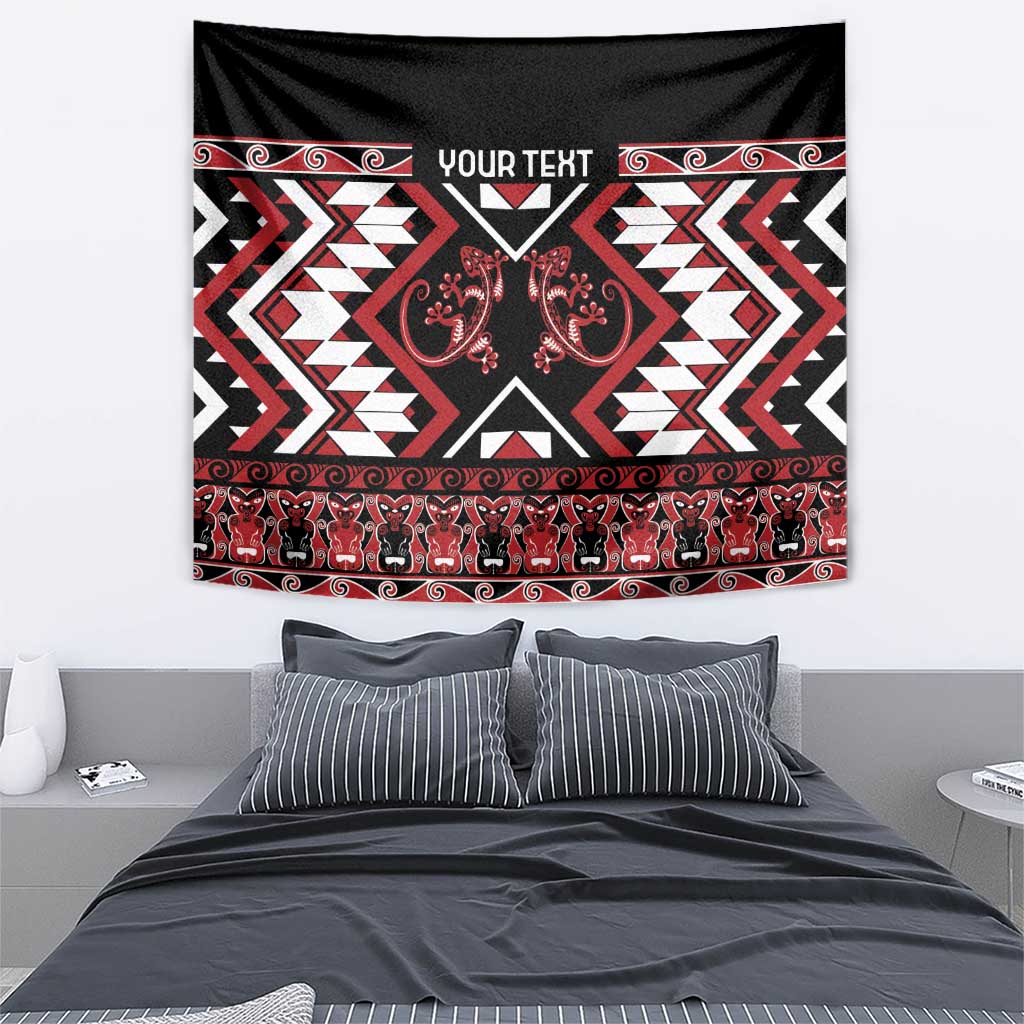 Personalised Aotearoa Waitangi Tapestry Taniko Motifs - Mania Gecko LT7 - Polynesian Pride