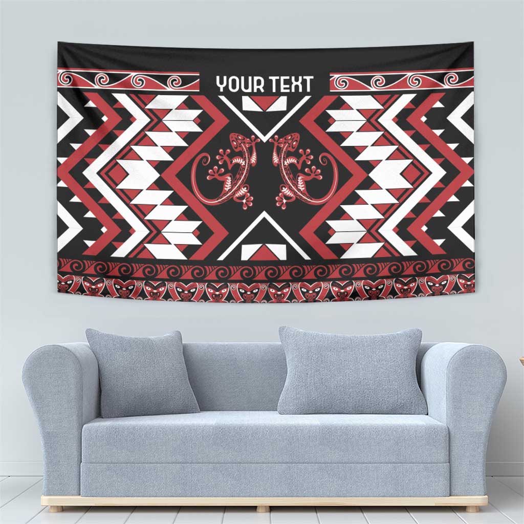 Personalised Aotearoa Waitangi Tapestry Taniko Motifs - Mania Gecko LT7 - Polynesian Pride