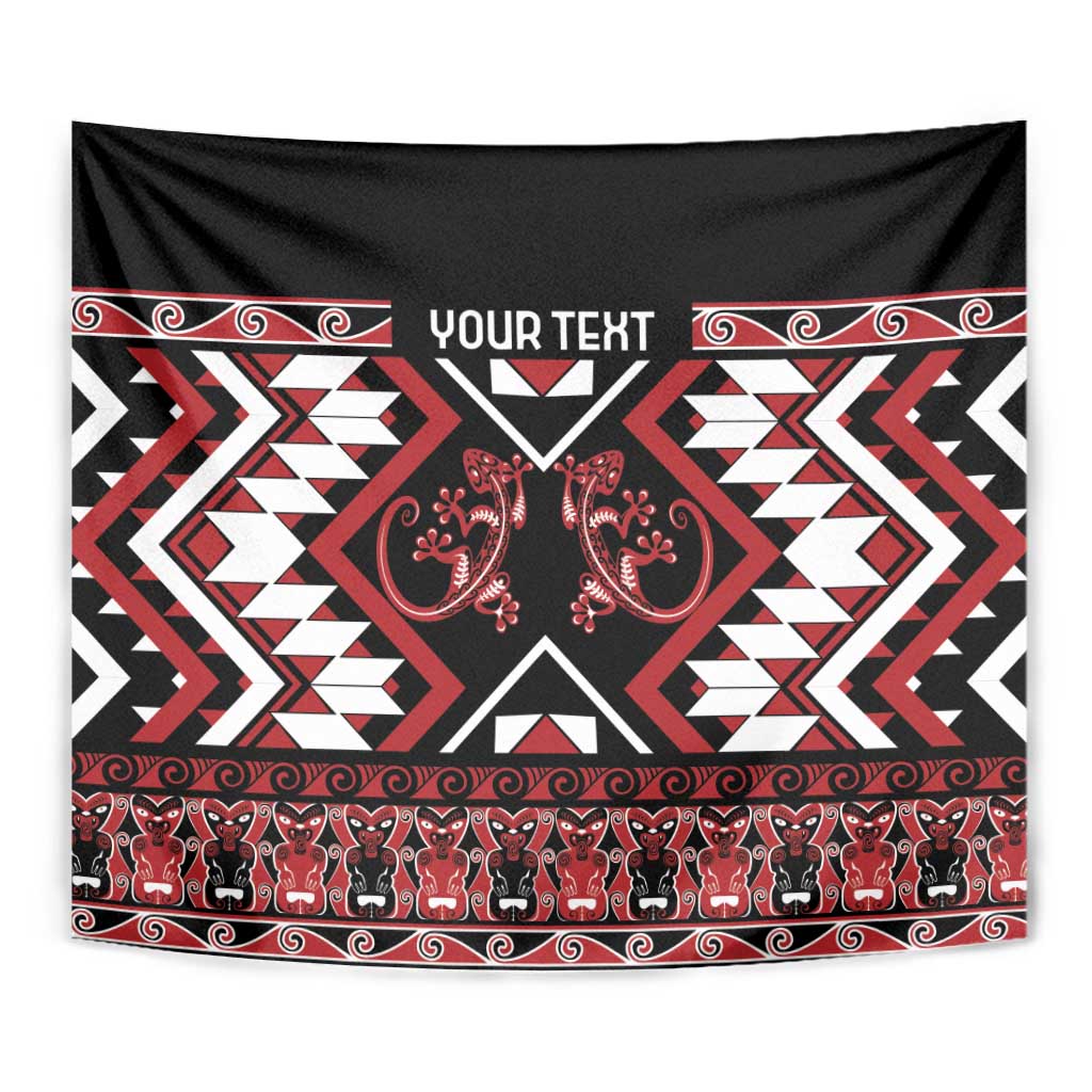 Personalised Aotearoa Waitangi Tapestry Taniko Motifs - Mania Gecko LT7 - Polynesian Pride