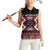 Personalised Aotearoa Waitangi Women Sleeveless Polo Shirt Taniko Motifs - Mania Gecko