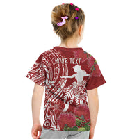 Personalised Hawaii Wahine Kid T Shirt Women's Day Ohia Lehua LT7 - Polynesian Pride