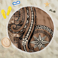 Tonga Ngatu Beach Blanket Vintage Brown Manulua Motifs LT7 One Size 150cm Brown - Polynesian Pride