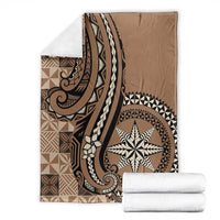 Tonga Ngatu Blanket Vintage Brown Manulua Motifs LT7 - Polynesian Pride