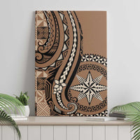 Tonga Ngatu Canvas Wall Art Vintage Brown Manulua Motifs LT7 - Polynesian Pride