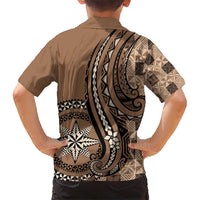 Personalized Tonga Ngatu Hawaiian Shirt Vintage Brown Manulua Motifs LT7 - Polynesian Pride