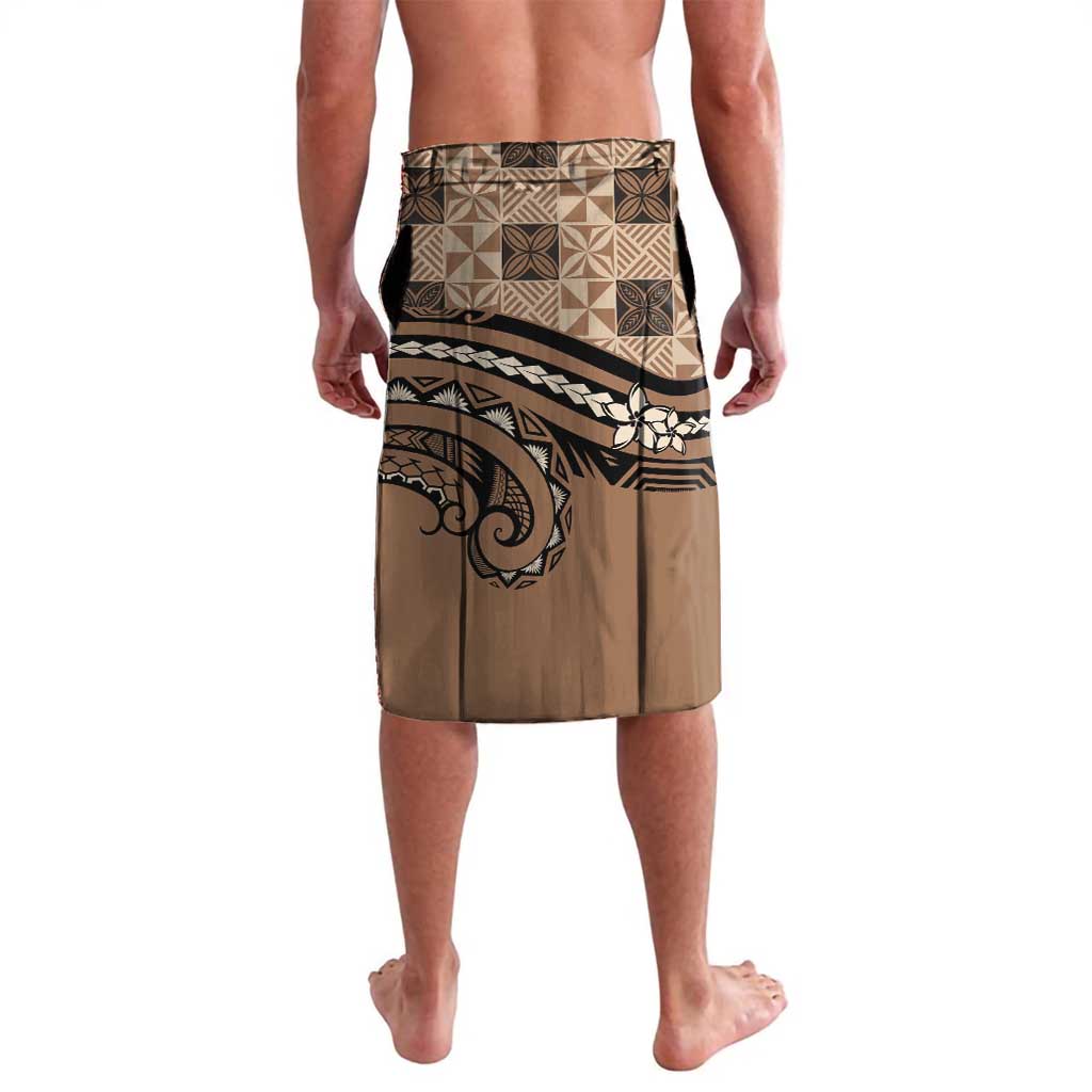 Personalized Tonga Ngatu Lavalava Vintage Brown Manulua Motifs LT7 - Polynesian Pride